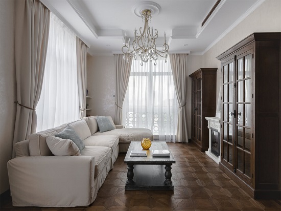 Пример интерьера гостиной в современном стиле