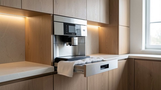 Встроенная кофемашина Bosch на кухне: уход, декальцинация и когда вызывать мастера