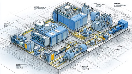 Схема установки чиллера на промышленном производстве