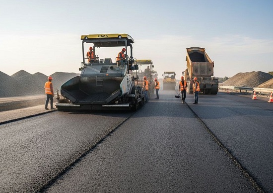 Укладка современного асфальтобетона с использованием технологии ЩМА