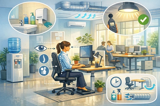 Современное офисное пространство с качественным освещением и вентиляцией