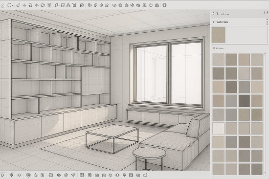 3D-модель интерьера, созданная в программе