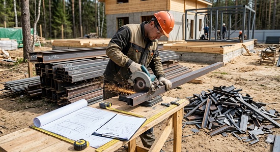 Металлопрокат для строительства загородного дома: резка по размерам и точная деталировка