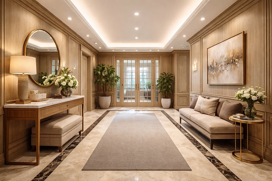 Пример интерьера с панелями класса КМ1