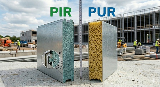 Сэндвич-панели с разными типами наполнителя: PIR и PUR