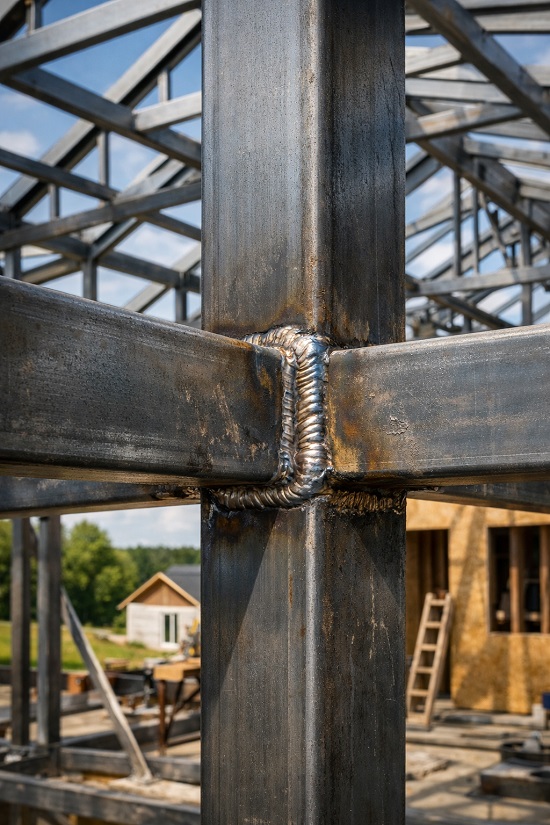 Сварной узел металлокаркаса