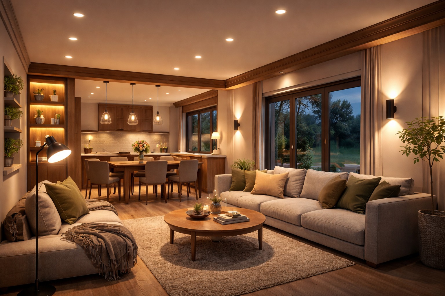 Освещение в интерьере загородного дома