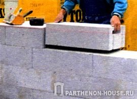 стены возводятся с перевязкой