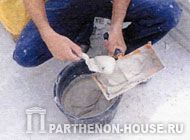 наносим раствор