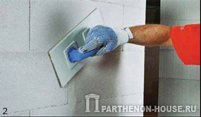 отделка стен из газобетонных блоков