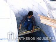 строительство закругленной лестницы из газобетона