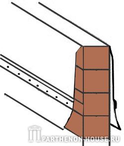 защита пленкой верхней поверхности стены из блоков POROTHERM (ПОРОТЕРМ)