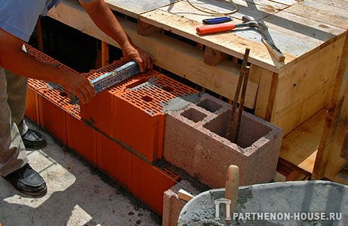 кладка блоков POROTHERM
