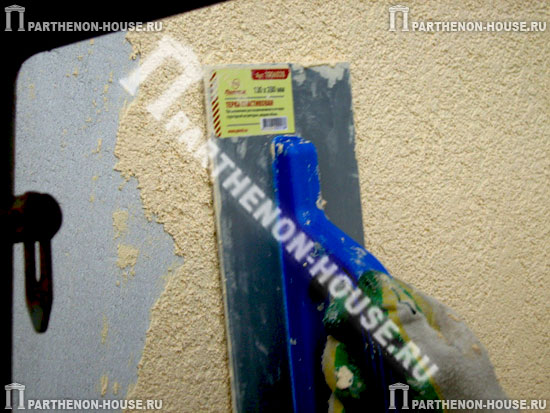 затирка штукатурки для создания фактуры типа шуба