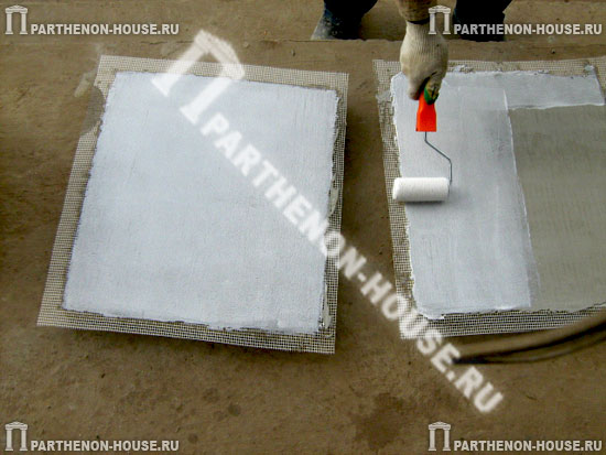 создание образцов штукатурного слоя