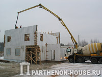 Бетонные работы при монтаже стеновой опалубки PLASTBAU (ПЛАСТБАУ)