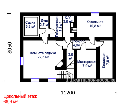 подвал Проект дома ДБГ 192-1