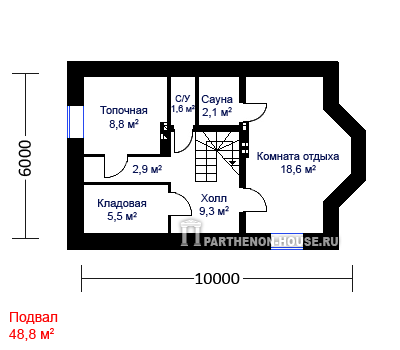 подвал Проект дома КГ 175-4
