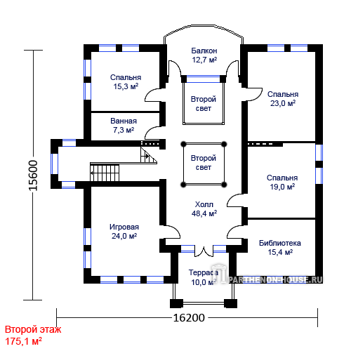 Второй этаж дома КГ 532-7