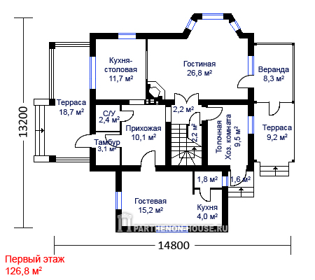 1 этаж Проект дома ЯГ 191-4