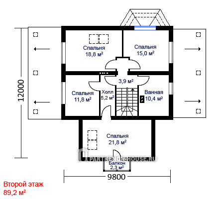 Второй этаж дома ЯГ 191-4