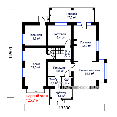 1 этаж Проект дома ЯГ 176-3