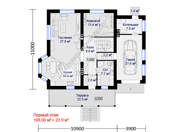 1 этаж дома ЯГ 302-2