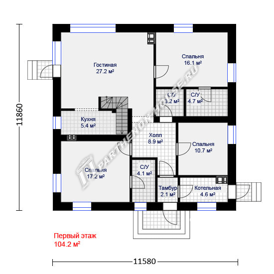 1 этаж дома ПА-85К