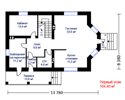 1 этаж дома ПА-1689П