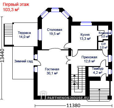 1 этаж проекта дома КИ 247-3