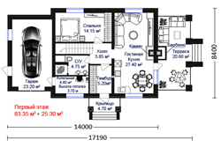 Первый этаж дома ДС 141-2