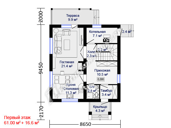 1 этаж дома ЯГ 127-5
