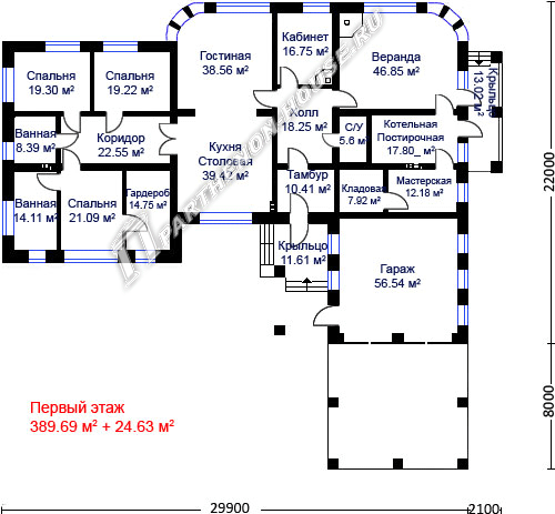 1 этаж дома МПГ-397