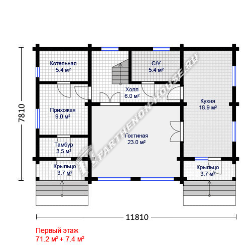 1 этаж дома ПА-142Д