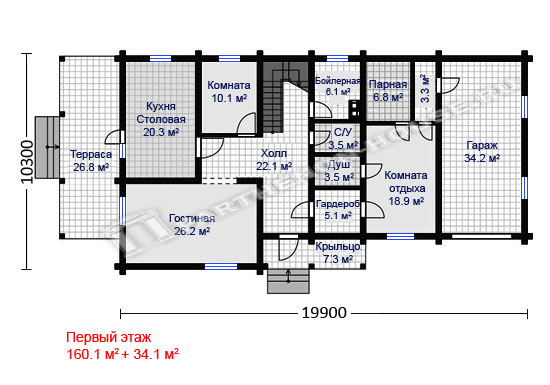 1 этаж дома ПА-260Д