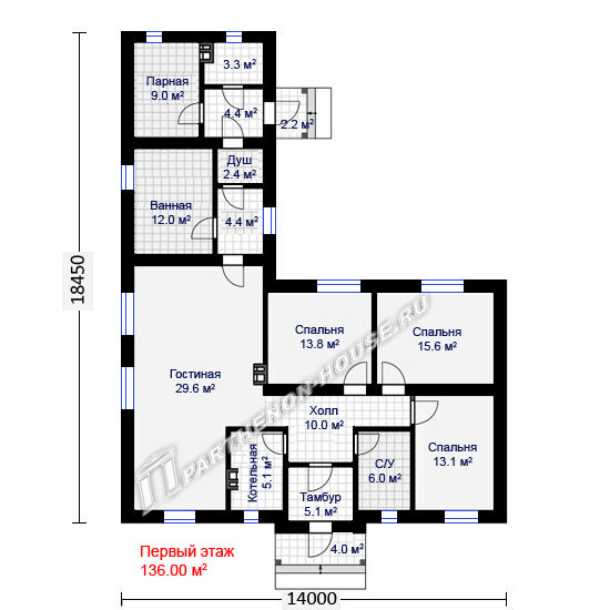 1 этаж дома ПА-145Б