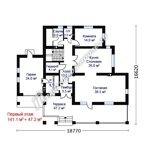 1 этаж дома ПА-276Ф