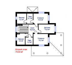 Кликните 
для увеличения второй этаж дома ПА-293Б