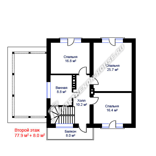 2 этаж дома ПА-154М
