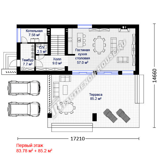 1 этаж дома ПА-211П