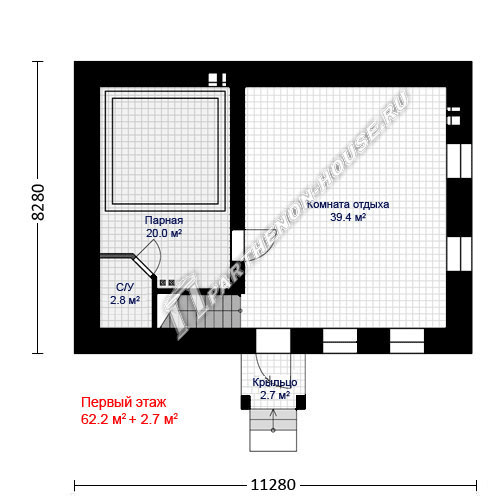 1 этаж бани ПА-126Б