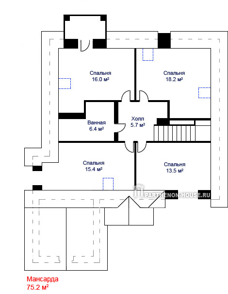 2 этаж проекта дома КИ 163-6