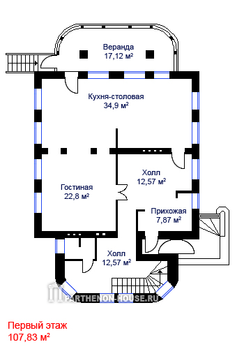 1 этаж Проект дома КА 458-72