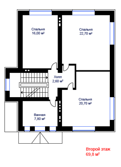 Второй этаж проекта дома КА 297-45