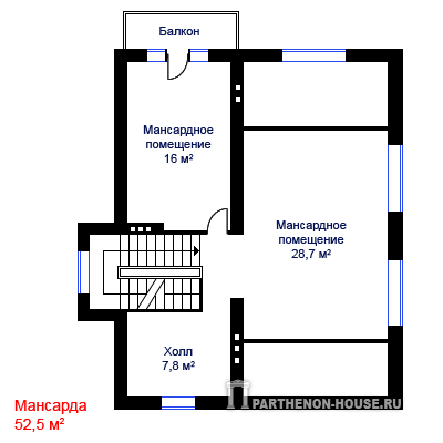 мансарда дома ЯА 235-40