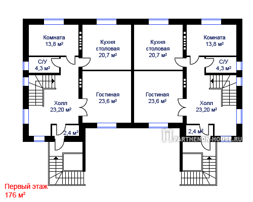 1 этаж Проект дома КА 553-30