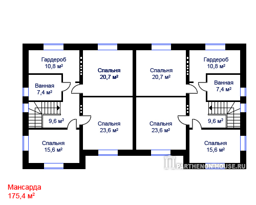 2 этаж Проект дома КА 553-30