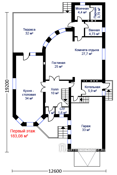 1 этаж Проект дома ЯА 319-40