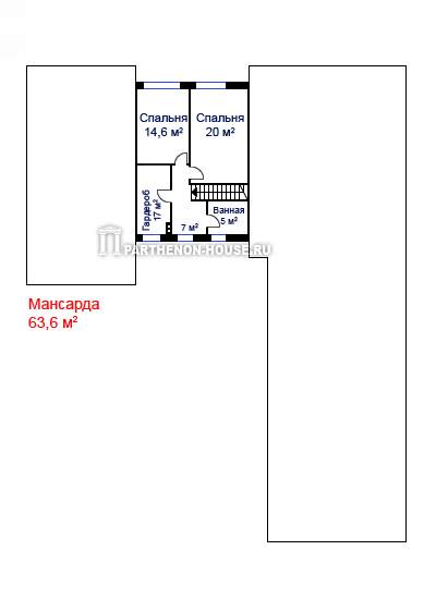 Мансарда проекта дома КА 411-33