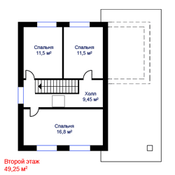 Мансарда проекта дома ЯА 116-06